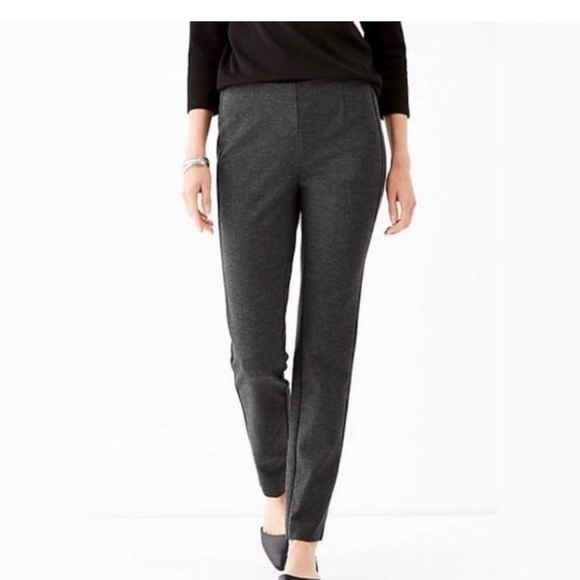 J Jill Heather Gray Ponte Slim Leg Pant NWOT. Size SP - Picture 1 of 9